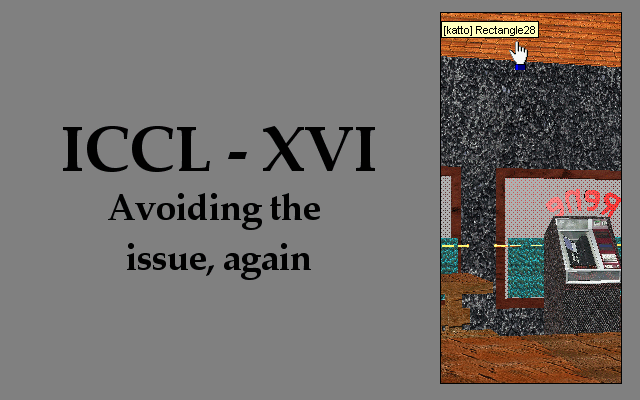 XVI - Avoiding the issue, again